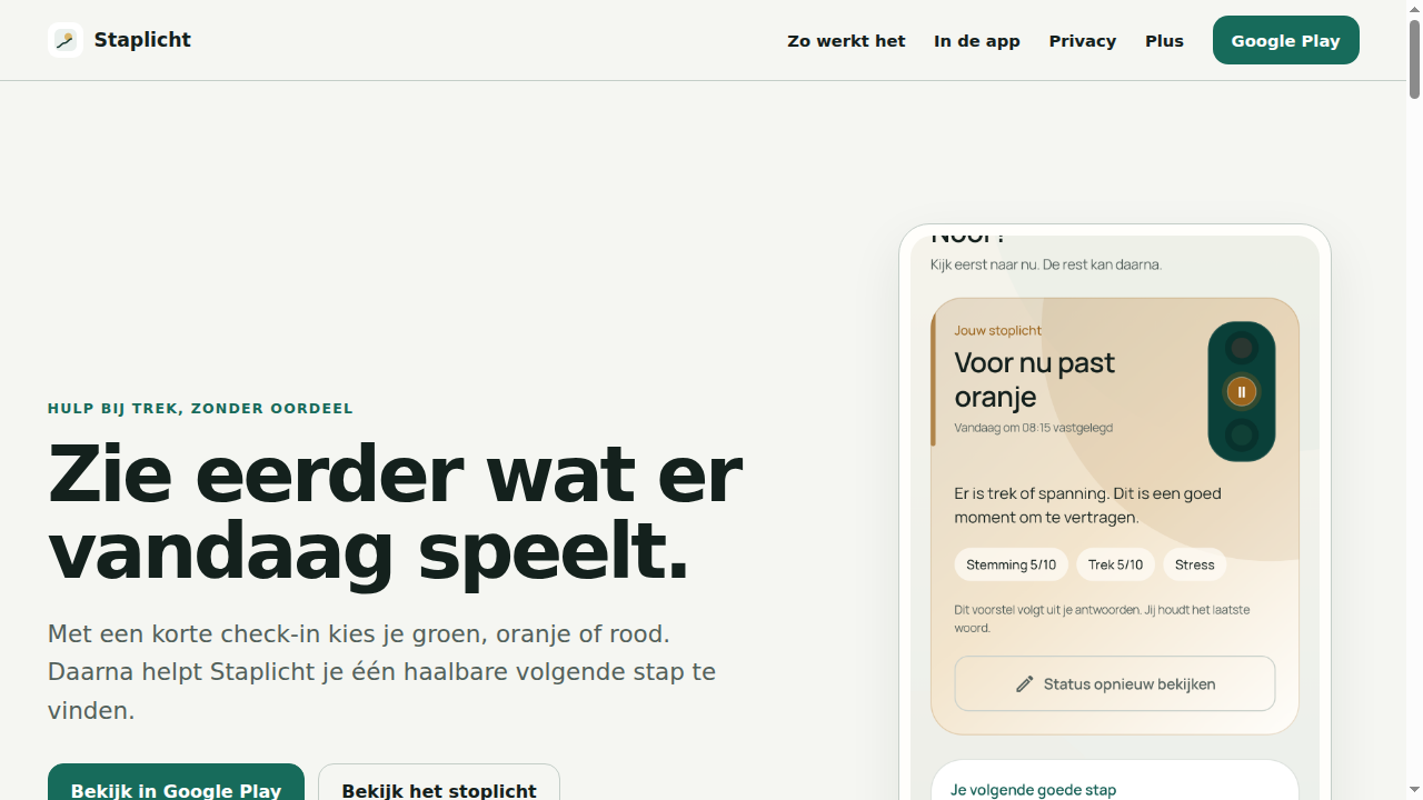 Public Staplicht homepage recorded on 7 October 2026